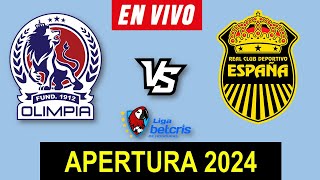 OLIMPIA VS REAL ESPAÑA EN VIVO 🔴 APERTURA 2024 JORNADA 15 LIGA BETCRIS HONDURAS ▶️ DONDE VER EN VIVO