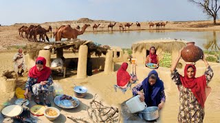 very unique girls village life pakistan || traditional village food || india border