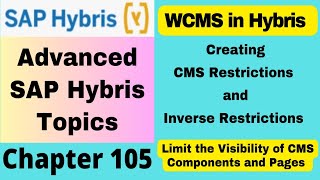 SAP Hybris CMS Restrictions | WCMS Restrictions in SAP Commerce Cloud | SAP Commerce Cloud | Hybris