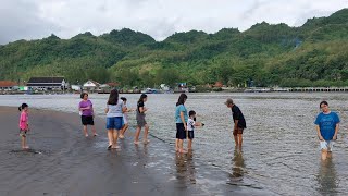 my family, bocil bocil asik main di pantai jetis cilacap jawa tengah. my vlog