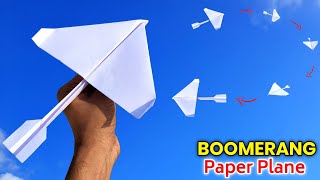 how to make paper plane boomerang , New Paper boomerang making , best flying paper plane