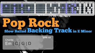 Slow Pop Rock Backing Track Jam in E Minor