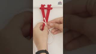 How to Tie the Popular Macrame Gathering Knot (Wrapping Knot) #Shorts #Macrame #Macrameknots