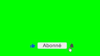 bouton abonnement Youtube fond vert