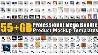 55+GB Professional Product Mockup Mega Bundle Templates In PSD Files |Aneela Graphics|