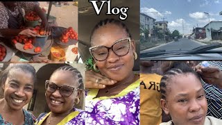 VLOG || FINAL GROCERY SHOPPING FOR THE YEAR + SHE CAME VISITING + NEW HAIR