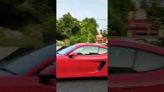 Red Porsche 718 Cayman in Chennai ♥️