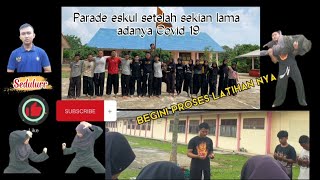 Gladi persiapan atraksi Pencak silat SMA Negeri 21 Palembang