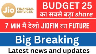 Jio financial services share latest news today | Budget 2025 | big breaking | Full details video