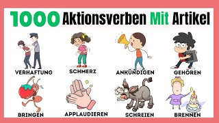 1000 Aktionsverben | Häufige Aktionsverben auf Deutsch | Teil 3 | Deutscher Wortschatz mit Bild