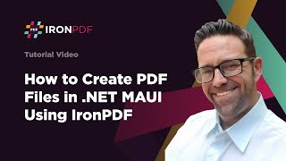 How to Create PDF Files in .NET MAUI Using IronPDF