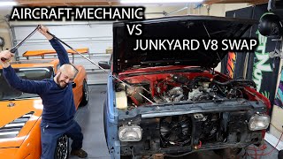 5.7 VORTEC HEAD INSTALL, SETTING VALVE LASH AND INTAKE MANIFOLD INSTALL. JUNKYARD S10 V8 SWAP