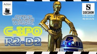 Star Wars C-3PO and R2-D2 at Tatooine 1/6 Scale Figure Sideshow with Diorama 40th Anniversary