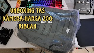 unboxing tas kamera kecil bisa masukan banyak peralatan