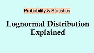 Statistics and probability - Lognormal distribution #statistics