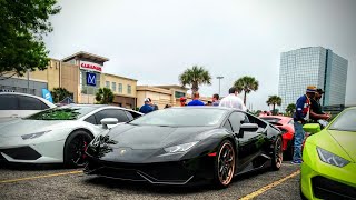 Blacked out Huracan with Black and Gold wheels quick clip