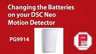 Changing the battery on the DSC Neo PG9914 motion detector