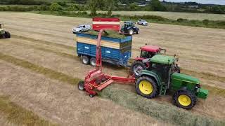 john deere 6910 3350 3650 on a potingar harvester  mccormick valtra Waterford Lee kane silage tm 135