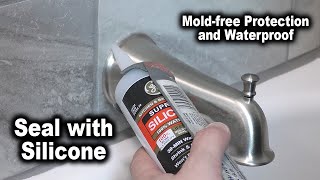 How to Seal Tub Spout and Valve Trim with Silicone Caulking | The Fixer Clips