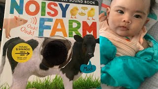 Learning different animal sounds in the farm/NoisyFarm/ReadAloud/InteractiveBookForBabiesAndToddler