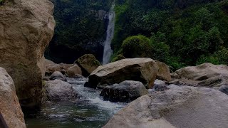 Hilltop Waterfall & Soft Wind | Peaceful Nature Ambience