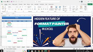 how to use format painter in excel in single click