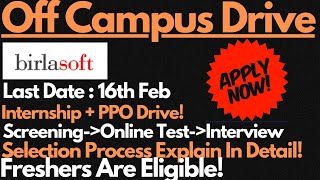 Birlasoft Off Campus Drive for Freshers 2023 Batch | Last Date To Apply : 16th Feb🔥🔥