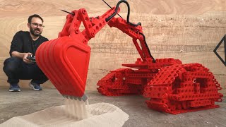 A GIANT 3D PRINTED DIGGER THAT WORKS!!