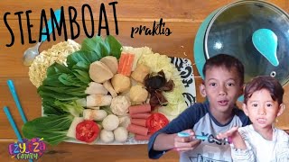 STEAMBOAT praktis pakai panci elektrik || make a STEAMBOAT using an electric pan