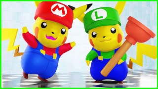 POKEMON SUPER MARIO PIKACHU FUNNY MOVIE EPISODE FOR KIDS