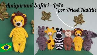 Leão Amigurumi Safári (Corpo Base Sem Costura)