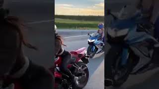 Biker girl  Biker girls  Biker girl riding superbike  Kawasaki Ninja ZxBike sound #shorts #trending