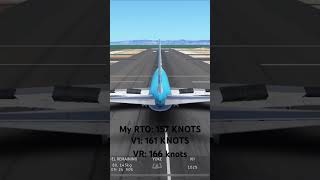 HIGH-SPEED Rejected take-off (157kts with V1 at 161kts) #aviation #infiniteflight