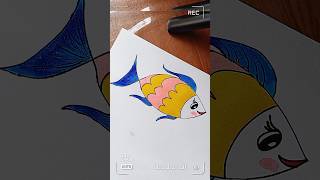 Fish Drawing Easy 🐠 #howtodraw #fish #drawingtutorial