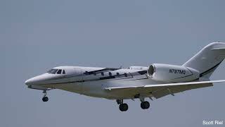 N787MG - STP-FCM - Cessna 750 Citation X Slow Motion Landing at FCM Flying Cloud Airport