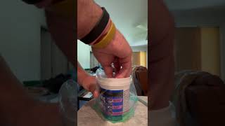 How to prevent spackle from drying up- Tip of the day! #construction #fyp