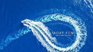 Boat fun near Krk and Cres Islands | Drone 4K. July 2024