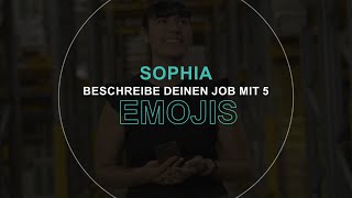 Sophia beschreibt ihren Beruf mit Emojis