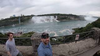 Canadian Side of Niagara Falls with a View of the American Falls