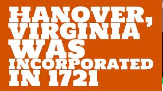 When was Hanover, Virginia founded?