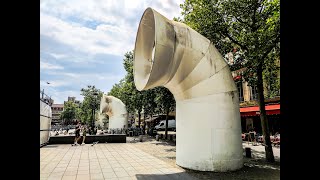 Centre Pompidou in Paris, France: A short walk in the area (environmental sound only)