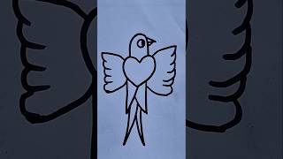 How to draw a cute love bird#drawings #top #trending #viral #shorts #video