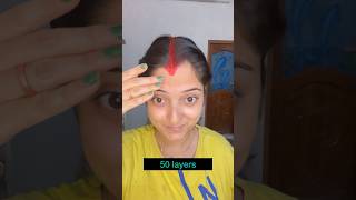 100 layers Sindoor Challenge #100layerschallenge #sindoorlook#challenge #viral #shorts