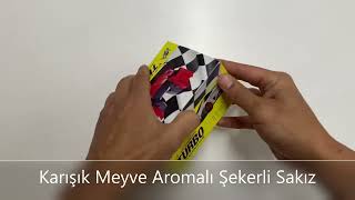 Turbo Tutti Frutti Karışık Meyveli Şekerli Sakız 4,5 gr x 100 Adet