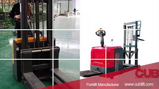 2-ton Pallet Jack 2021， Motorized Electric Stacker，（professional pallet Truck manufacturer-CUBLiFT）