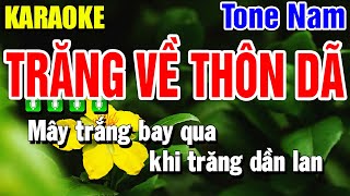 Karaoke Trăng Về Thôn Dã Nhạc Sống Tone Nam | Beat Yến Như