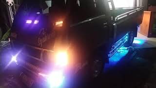 L300 cakep pasang Lampu strobo, lampu kolong, dan Rgb bagas, bamper Sigrai