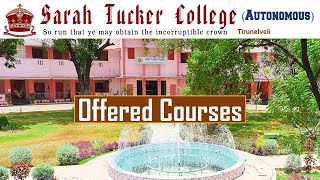 Sarah Tucker College Tirunelveli Offered Courses