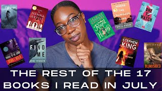 JULY WRAP UP PART 2 (the most books i've ever read in a single month...and here's the rest of them)