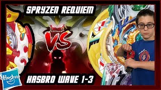 Spryzen Requiem vs Hasbro Waves 1,2 and 3 Beyblade Burst